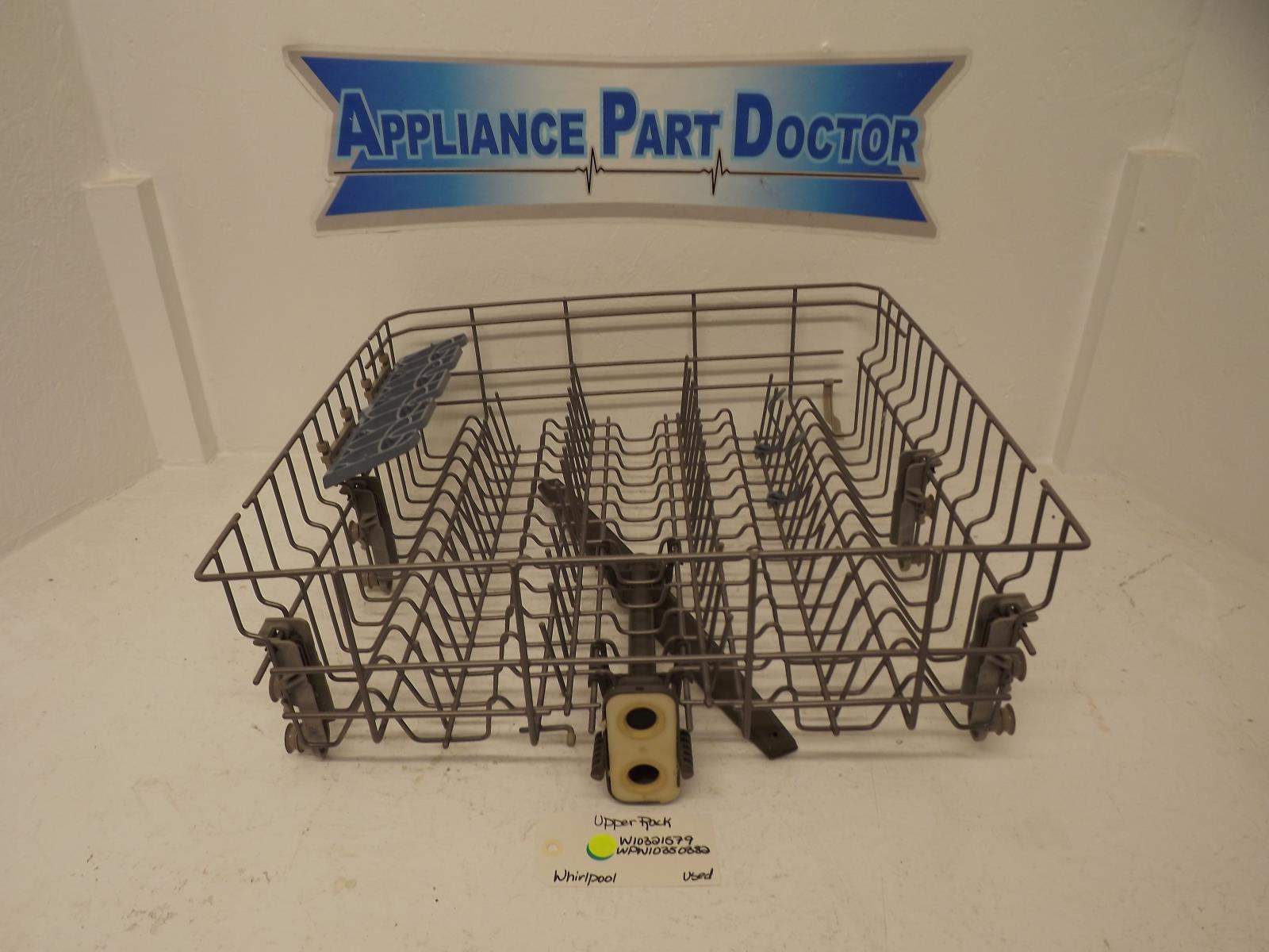 Whirlpool Dishwasher W10321579 WPW10350382 Upper Rack Used Whirlpool Dishwasher W10321579 WPW10350382 Upper Rack Used